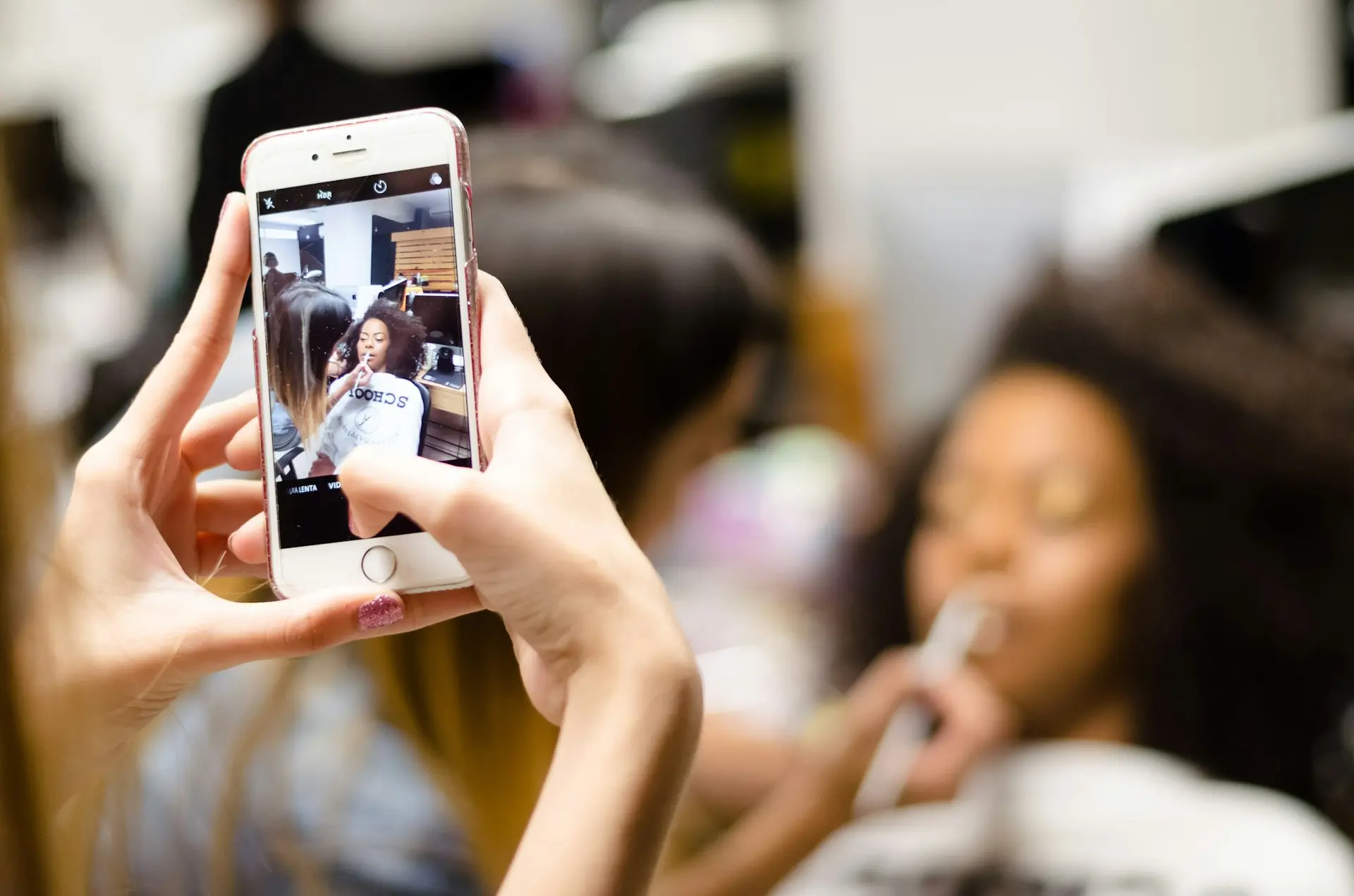 Makeover filmed on a phone